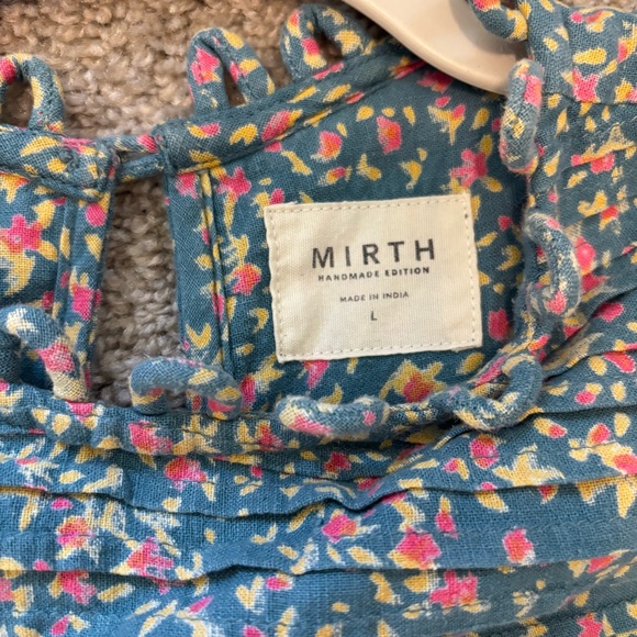 Mirth Juniper Floral Long Sleeve Cotton Blouse Women’s Large Cottagecore Girly - Picture 7 of 10